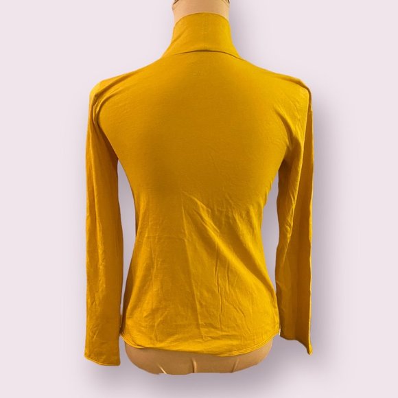 Anthropologie | Women’s | Mustard Yellow Mock Neck Long Sleeve | Size: Medium - Picture 3 of 8